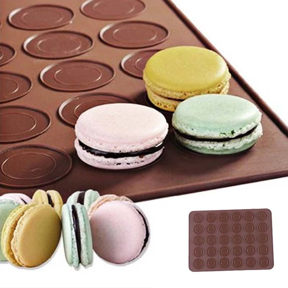 2019 New 30-Cavity Silicone Macaron Roll Mat DIY Baking Mats Cake Pad Pastry Oven Non-Stick Baking Mold Sheet Bakeware Tools