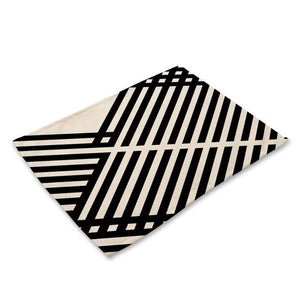 Geometry Pattern Table Mat Letters Stripe Printing Table Napkin Polyester Cotton Placemat Kitchen Decoration Dining Accessories