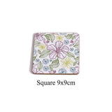 Table Mat Round Dining Table Placemats Square Wooden Cup Pad Cork Flowers Insulation Mat Round Coasters Pad Coaster Kitchen Mat