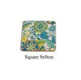 Table Mat Round Dining Table Placemats Square Wooden Cup Pad Cork Flowers Insulation Mat Round Coasters Pad Coaster Kitchen Mat