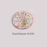 Table Mat Round Dining Table Placemats Square Wooden Cup Pad Cork Flowers Insulation Mat Round Coasters Pad Coaster Kitchen Mat