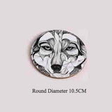 Square Wooden Table Coasters Hot Pad Cork Animal Table Mat Round Placemat Dining Table Mats Kitchen Accessories Decoration Home