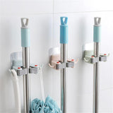 1PC Wall Mounted Broom Mop Holder Bathroom Kitchen Storage Rack Hanger Hooks Home Organizer Kitchen Bathroom Product