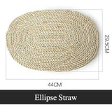 Natural Straw Placemats Coasters Dining Table Mats Woven Cup Rattan Drink Coaster Heat Insulation pads Kitchen Accessories