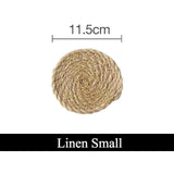 Natural Straw Placemats Coasters Dining Table Mats Woven Cup Rattan Drink Coaster Heat Insulation pads Kitchen Accessories