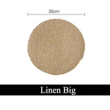 Natural Straw Placemats Coasters Dining Table Mats Woven Cup Rattan Drink Coaster Heat Insulation pads Kitchen Accessories
