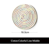Natural Straw Placemats Coasters Dining Table Mats Woven Cup Rattan Drink Coaster Heat Insulation pads Kitchen Accessories