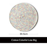 Natural Straw Placemats Coasters Dining Table Mats Woven Cup Rattan Drink Coaster Heat Insulation pads Kitchen Accessories