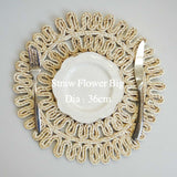 Natural Straw Placemats Coasters Dining Table Mats Woven Cup Rattan Drink Coaster Heat Insulation pads Kitchen Accessories
