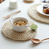 Rattan Placemats Straw Cup Coasters Dining Table Mat Heat Insulation Pot Holder Wicker Drink Coaster Kitchen Accessories