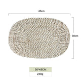 Rattan Placemats Straw Cup Coasters Dining Table Mat Heat Insulation Pot Holder Wicker Drink Coaster Kitchen Accessories