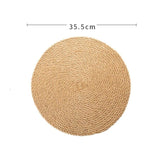 Rattan Placemats Straw Cup Coasters Dining Table Mat Heat Insulation Pot Holder Wicker Drink Coaster Kitchen Accessories